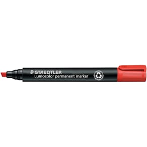 Märkpenna Lumocolor Perm snedskuren 2-5mm röd