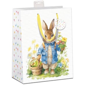 Ostertragetasche SKORPION, Hase, weiß/bunt