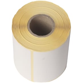 Thermoetiket 100x80 mm hvid permanent udv. vikl. 12 rl x 1500