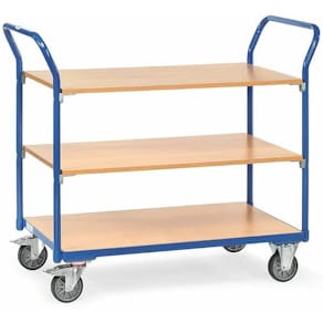 Tischwagen FETRA, 1000 x 600 mm, blau, 3 Böden
