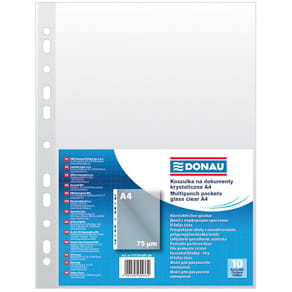 Showtas DONAU geperforeerd, A4, 75 micron, pak van 10 stuks