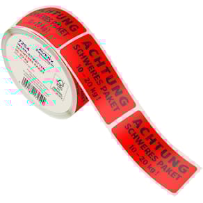 Hinweisetiketten Avery Zweckform, Schweres Paket 10-20 kg, neon-