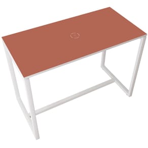 Stehtisch Paperflow EasyDesk, weiß/rot, 150x110x75 cm