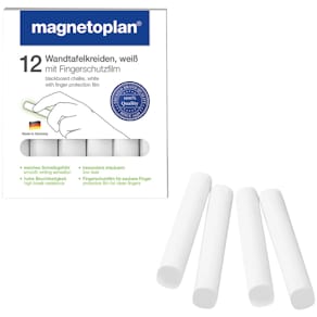 Kreide Magnetoplan abgerundet, weiß, 12 Stück