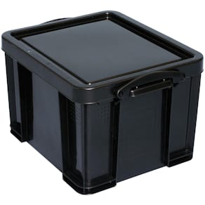 Opbergdoos Really Useful Box 35 liter, gerecycleerd, zwart