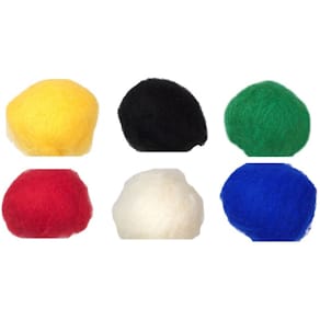 Kardad ull 250g röd