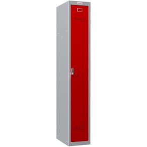 Garderobenschrank Phoenix Safe PL1130GRE, 1 Fach, grau/rot