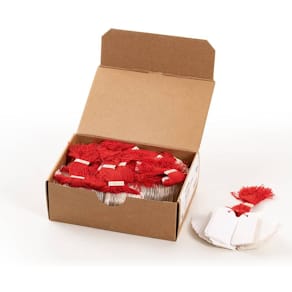 Hängeetiketten HERMA, 32x50 mm, weiß, 1000 Stück, Karton, roter F