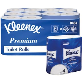 Toilettenpapier Kleenex 4-lagig, 6 x 4 Rollen, weiß