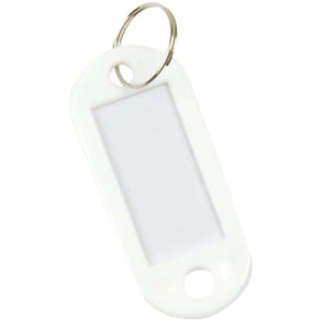 Schlüsselanhänger Q-CONNECT, 10 St., weiß