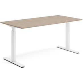 Skrivbord el 160x80 cm Vit ask/Vit