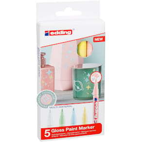 Glanzlackmarker-Set edding 751, 5 St., Creative Pastell