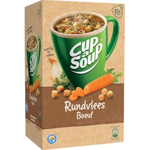 Instantsoep Knorr Cup-a-Soup, rundvlees, pak van 21 zakjes