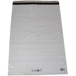 Forsendelsespose Coex 550x770, 50µm, sort/hvid, tape-luk 100 stk