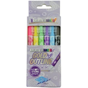 Kreativmarker-Set WEDO Gold+Outline, 6 St., 1–2 mm, sortiert