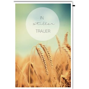 Trauerkarte Noname, weiß/schwarz, mit Umschlag