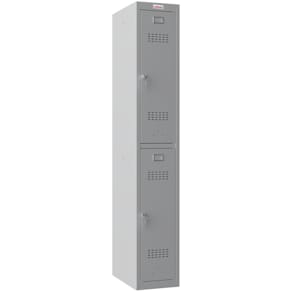 Garderobenschrank PHÖNIX SAFE PL1230GGK, 2 Fächer, grau/grau