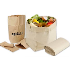 Abfallsack Noname, 2-lagig, 120 l, braun, rund