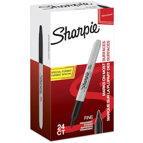 Märkpenna SHARPIE F svart v.pack 20+4/fp