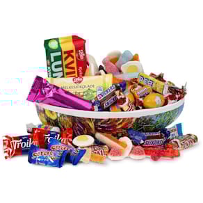 Påskeegg 23 cm sjokolade og Smågodt 850g