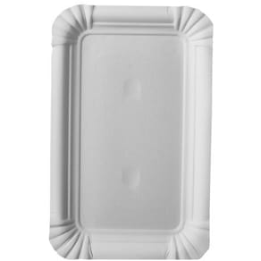 Tallerken PURE papp 10x16cm hvit (25)