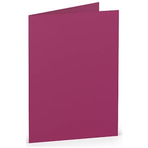 Briefkarte Rössler Paperado, Amarena gerippt, A7hd, 220 g/m², be