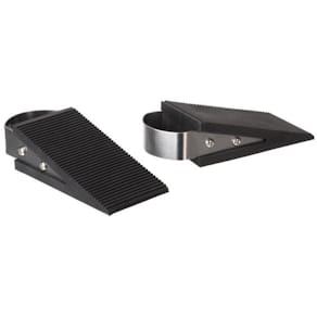 Deurstop Perel, rubber, zwart, pak van 2 stuks