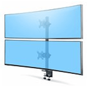 StarTech.com Desk Mount For 2x Vertically Stacked Monitors, Dual