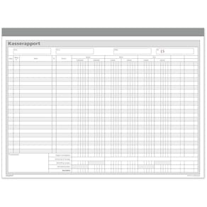 Kasserapport Mayland hvid 300x210 mm, 5 stk