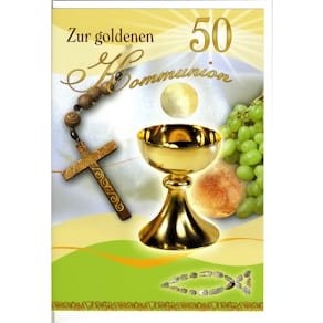 Grußkarte zur goldenen Kommunion