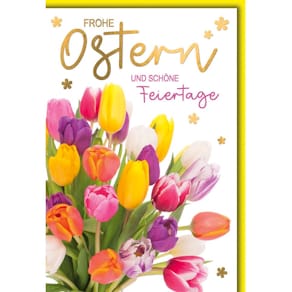 Osterkarte Noname, bunt, mit Umschlag (Geschenk)