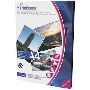 Inkjet-Fotopapier MediaRange, 50 Blatt, A4, weiß
