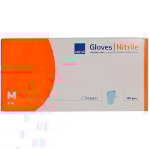 Nitrilhandske puderfri Classic M 100/fp