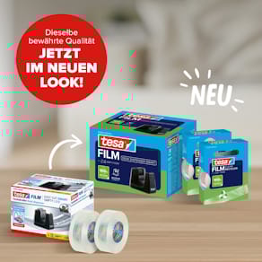 Tischabroller tesa Easy Cut Smart, schwarz, inkl. 2 Eco Clear Kle