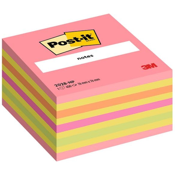 Notatkube POST-IT 76x76 ass farger