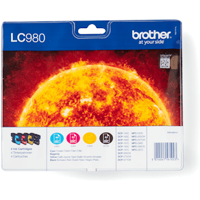 LC980VALBP CMYK ink cartridges multipack