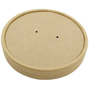 Paplåg til suppebæger, brun kraft, rund, 500 stk