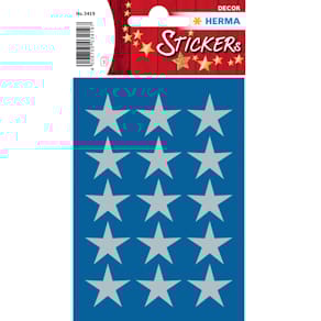 Schmucketiketten HERMA Sterne, silber