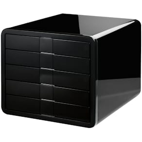 Schubladenbox HAN i-BOX, schwarz, 5 Schubladen, DIN A4/C4