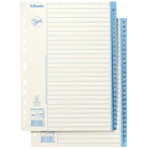 Pärmregister JOPA Papper A4 1-52, blå flik