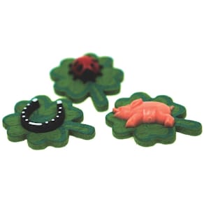 Glücksbringer Noname, Holz, flach, sortiert