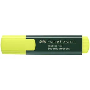 Överstrykningspenna FABER-CASTELL Textliner 48 Gul, 10st
