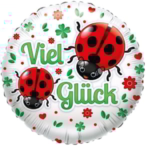 Folienballon KARALOON Viel Glück Marienkäfer, bunt