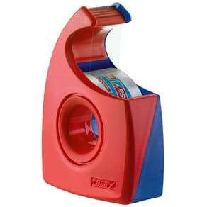 Handabroller tesa Easy Cut, 19 mm x 33 m, rot/blau