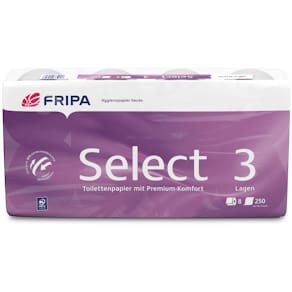 Toilettenpapier FRIPA, 3-lagig, 8 Rollen, weiß