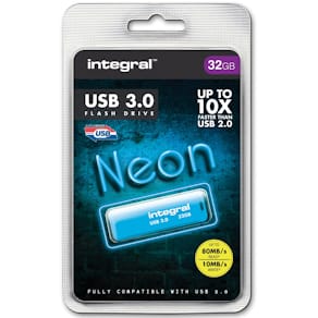USB-stick Integral Neon, 3.0, 32 GB, blauw