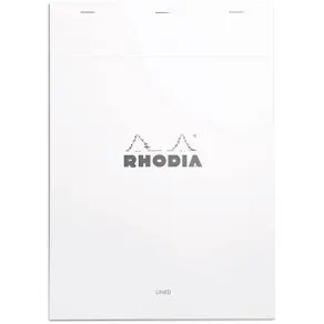 Rhodia head stapled pad white N°18 ruled