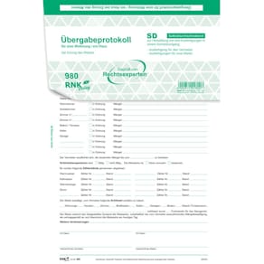 Wohnungsübergabeprotokoll RNK, selbstdurchschreibend, DIN A4, 3-f