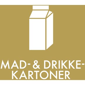 Affaldsetiket Mad- og drikkekartoner 60x60 mm, grøn