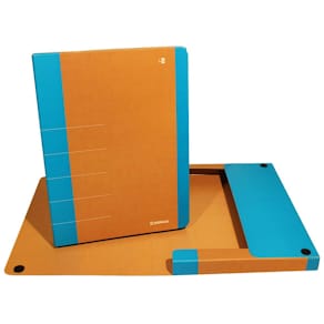 Heftbox DONAU Life, Karton, A4/3cm, neonblau